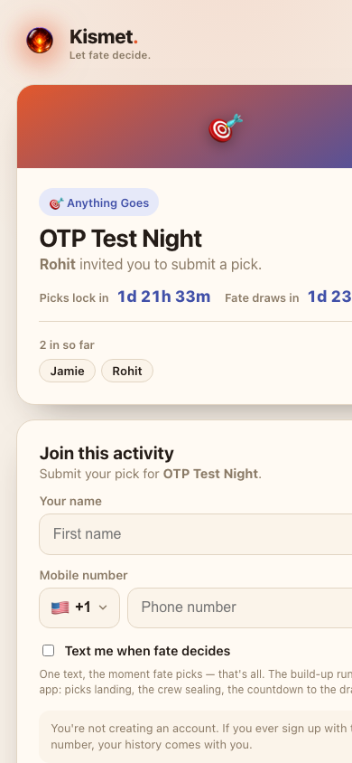 The Kismet guest web experience