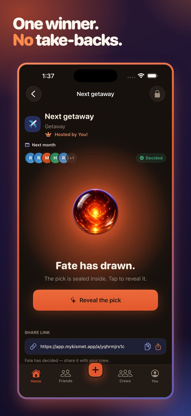 Whoever opens it first triggers the animation. Nobody misses it.